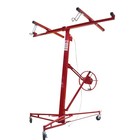 16ft Drywall Lift Plasterboard Panel Rolling Lifter Lockable Industrial Tool