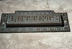 Victorian Bronze brass Mail Slot Ornate Eastlake Letters Design
