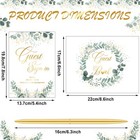 3 Pcs Wedding Guest Book Set  Wedding Reception Registry Book With Pen And Ho   