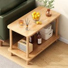 Modern Wood Coffee Table Living Room Tea Side End Desk With Lower Storage Shelf