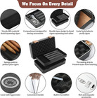 Travel Cigar Humidor Box Case Double Layer Design With Cigar Accessories Hygrome