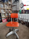 Vintage Mcm Industrial Orange Good Form Aluminum Task Chair Prop Base 100  Og