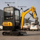 2 Ton Cab Mini Excavator Kubota Diesel D902 Hydraulic Luxury Configuration4400lb