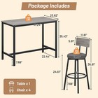 5-piece Dining Table Set  Bar Table Set For 4  Kitchen Table And Chairs  Coun   