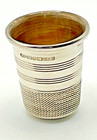 Vintage Sterling Silver Thimble M Kamin Birmingham 1994 Engine Turned Design