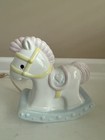 Vintage Enesco 1980   s Porcelain Rocking Horse Nursery Nightlight