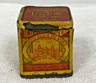 Vintage Lipton Ceylon India Tea Tin Yellow Red Paper Label 2 1 2  Tall