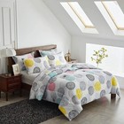 7 Pieces Comforter Sheet Set Queen Size Bed In A Bag-colorful Dots Style-soft
