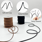 2 Rolls Faux Leather Cord  Flat Suede Leather Lace For Jewelry Making And Crafts