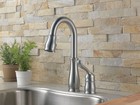 Delta Leland Pull-down Bar prep Faucet Arctic Stainless-certified Refurbished