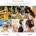Hawaiian Flower Hair Clips     6 Pack Colorful Claw Clips For Women   Girls  Large