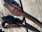 Rolled Argentine Leather Quick Change Romel  Reins W braided Rawhide Accents