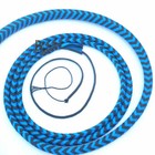 Indiana Jones Bull Whip 06 Foot 8 Plaits Blue Black Nylon Para-cord Bullwhip 