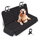 Dog Seat Cover Scratchproof Pet Rear Seat Protector Pad Seat Belt Car Travel Mat