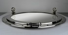 24  Nickel Finish Brass Porthole Mirror Nautical Wall Mount Round Silver Ship