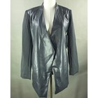 Calvin Klein Mixed Media Open Front Blazer Jacket Womens 4 Modern Essentials Nwt
