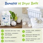 Xl Organic Wool Dryer Balls  6-pack  - 100  New Zealand Wool
