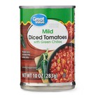  6 Pack  Great Value Mild Diced Tomatoes With Green Chilies  10 Oz   