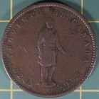Province Of Canada 1852 Quebec Bank One Penny Pc-4