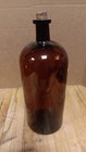 Antique Paris Green Poison Bottle 12 5  Amber Glass Rexall Drug Label
