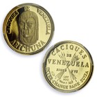 Venezuela Arichuna 5 Bolivares Caciques Indian Chiefs Ms64 Pcgs Gold Medal 1962