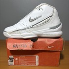 Nike P2 Paul Pierce Sz 12 5 Ps White Silver Basketball Shoes Vtg Og
