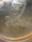         1930 s Amber Glass  firestone The Mark Of Quality  Rubber Truck Tire Ashtray