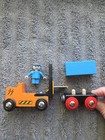 Brio Wooden Railway Forklift And Boxcar With Engineer 4 Pcs Pls Read