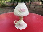 Vintage Fenton Burmese custard Uranium Glass Fairy Lamp   Chamber Lamp