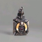 Vintage  very Unique  Double-sided Knights Templar Masonic Pendant 