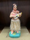 Vtg Rare Hula Girls Bobble Chalkware Nodder  Hawaii Aloha Grass Skirt Japan