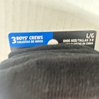 Lot 3 Russell  Active Boy Crew Socks  3x3 Pairs   Boy   s Shoe Size 3-9
