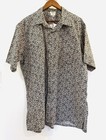 Maus   Hoffman Liberty Button Up Shirt Xxl Short Sleeve Double Pocket Leaves