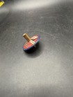 1910 Cracker Jack Prize Always On Top Spinning Top Tin Litho Toy Red White Blue