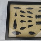 Large Lot Framed Obsidian Arrow Heads Display Oregon