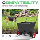 120lb Heavy Duty Drop Compost Spreader Seed Granular Fertilizer Push Hopper Tool