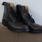 Church s Men s Leather Ankle Boots Lace-up Wingtip Rubber Sole Burgundy 10 5d
