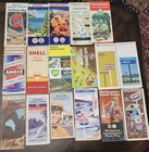Vintage Road Map Lot Oil Gas Station Gulf Shell Esso Amoco Arco Apco Conoco Bp