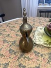 Dallah Coffee Pot Vintage Arabic Islamic Bedouin  Brass Middle East  10   Tall 