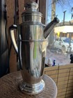 Vintage 1930s Art Deco Chrome Cocktail Shaker   Brewiana  Collectible Barware Vg
