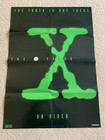 X Files 1995 Original Video Promo Poster 33x23 5  Double Sided  Folded