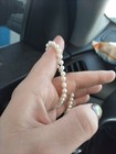 Real Pearl Necklace W  14k Gold Pendant Charm