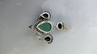 Artisan 925 Sterling Silver Multi-stone Pendant     Genuine Aqua Chalcedony     