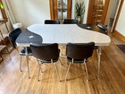 Vintage 1950s Chromcraft Atomic Starburst Dinette Set     Table   6 Chairs