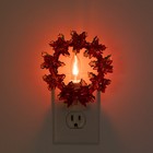 Holiday Wreath Night Light - Includes 5w C7 And Rotational Socket With On off