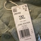 New Mens Adidas Core Heather Golf Polo Jx9183 Silver Green Xxl