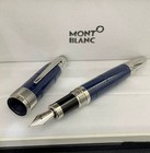 Montblanc Writers Antoine De Saint Exupery Blue Color Fountain Pen With Box