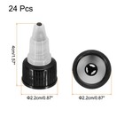 24 Pack Twist Top Cap 18 410 Black Dispensing Squeeze Bottles Replacements Caps
