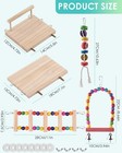 Dbness 5in1 Bird Parakeet Toys Detachable Birdie Perches Platform Swing With    