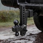 Adjustable Trailer Hitch  2 5  Receiver  2    2-5 16  Balls  18500 Lbs  10  Drop